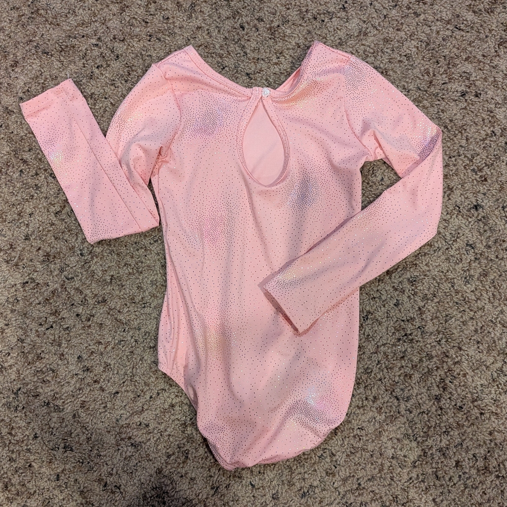 Pink Long Sleeve Top with Sparkle Accents